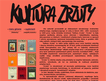 Tablet Screenshot of kulturazrzuty.pl
